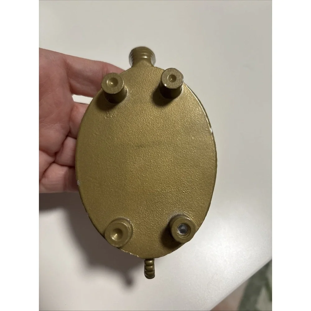 IKEA Statue Figurine Turtle Brass Gold Tone Color Made In India Removable Shell